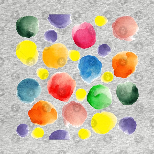 watercolor pattern.  hand painted watercolor circles _2 by lisenok